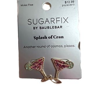 Sugarfix A Splash of Cran Martini Earrings New